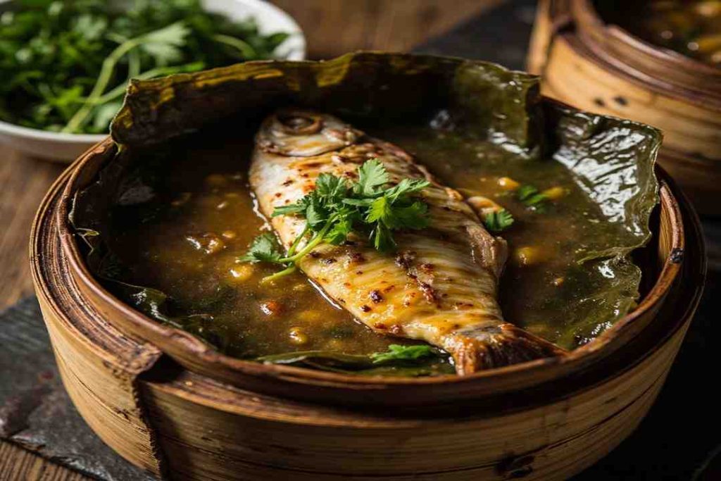 banana leaf steamed fish cantonese food guide