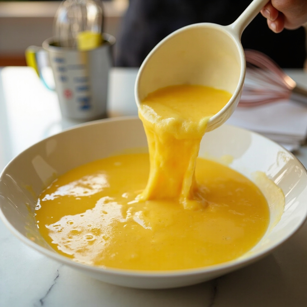 Cantonese steamed egg recipe strained egg mixture