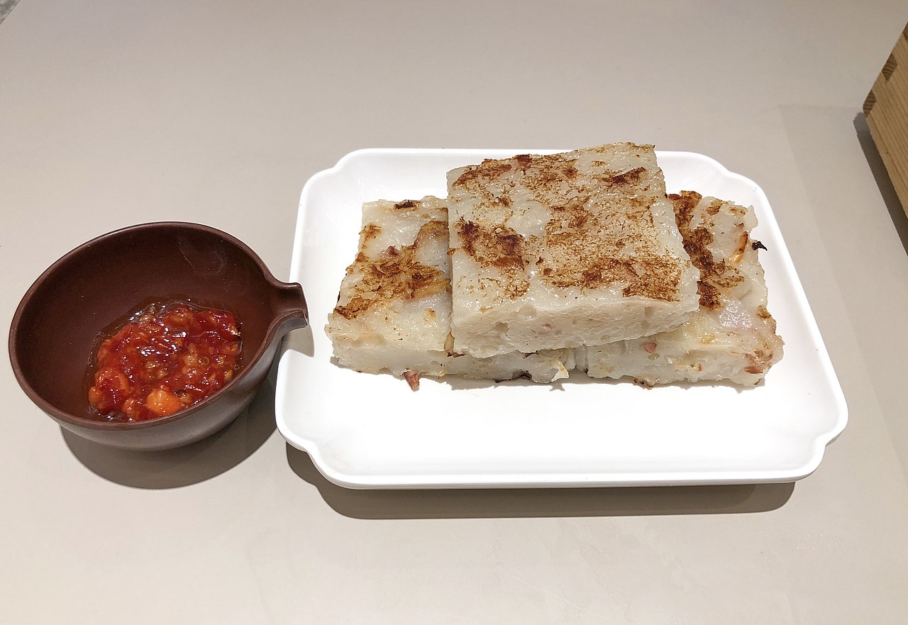 Cantonese turnip cake dish