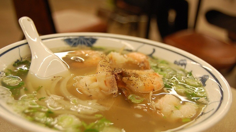 Finished bowl of wonton soup